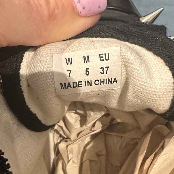 R13 High-top canvas sneakers in black.size 7 - Picture 3 of 3